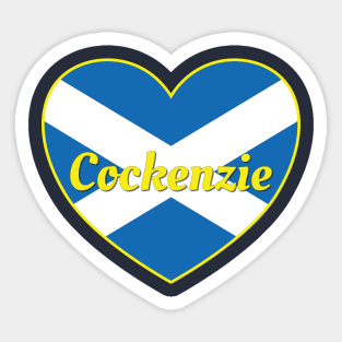 Cockenzie Scotland UK Scotland Flag Heart Sticker